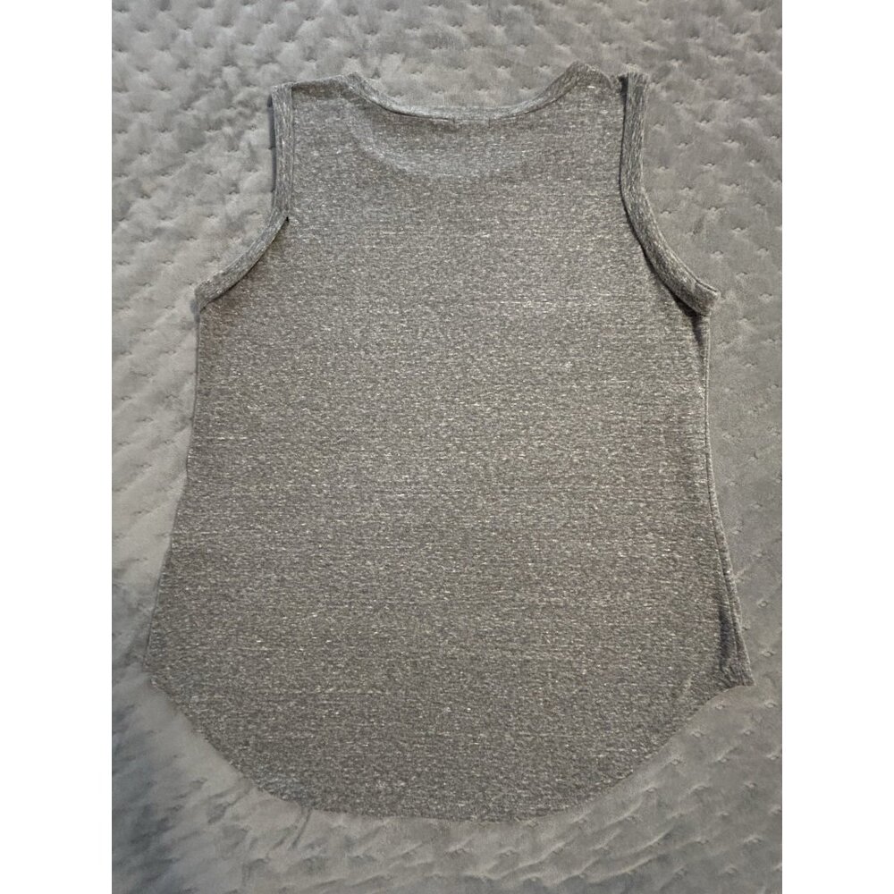 Bongo Women's Gray Sleeveless Tank w/ Floral Skull Jewels 1X High Low Pink Black - Picture 9 of 12
